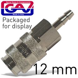 GAV Universal Quick Coupler W/12mm Hose Tail Packaged